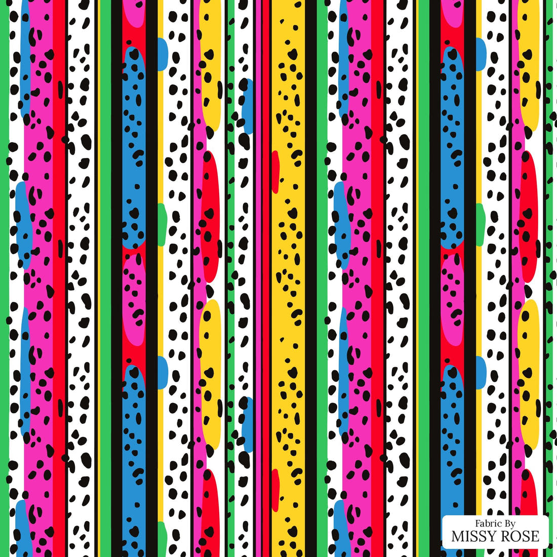 Studio Saturate Fabric 121 - flat view of the print, zoom in for detail | Fabric by Missy Rose