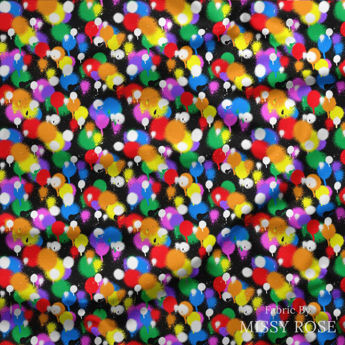 Studio Saturate Fabric 122 draped fabric mockup - custom printed fabric by the metre | Fabric by Missy Rose