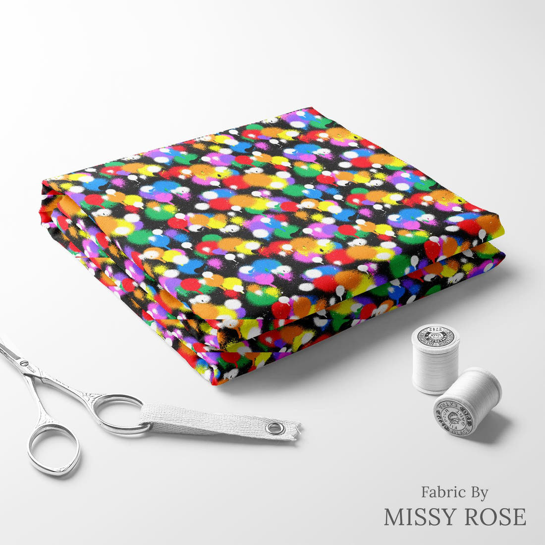 Studio Saturate Fabric 122 folded fabric stack with matching thread - pre-order fabric Australia | Fabric by Missy Rose