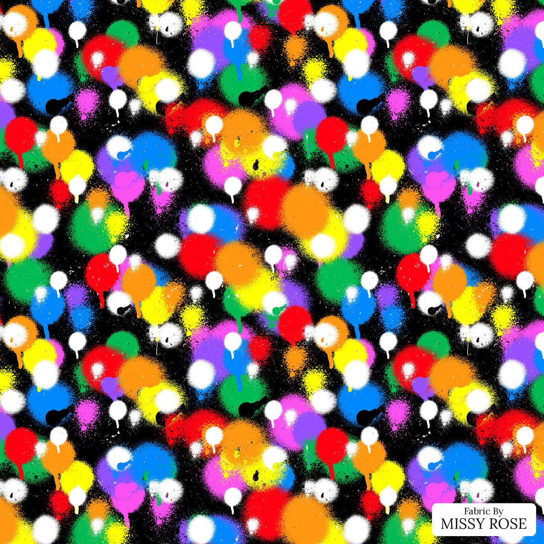 Studio Saturate Fabric 122 - flat view of the print, zoom in for detail | Fabric by Missy Rose