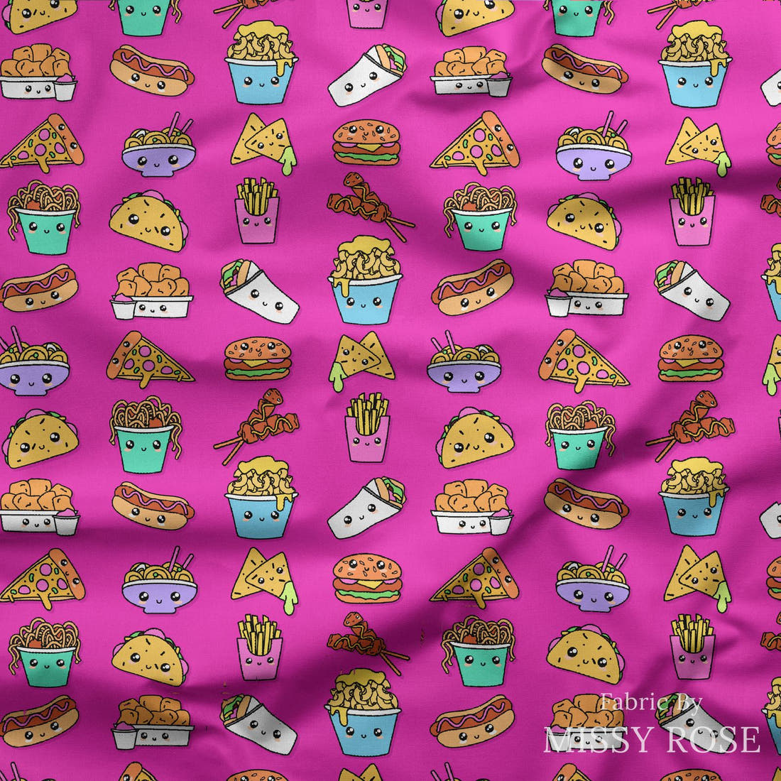 Studio Saturate Fabric 125 draped fabric mockup - custom printed fabric by the metre | Fabric by Missy Rose