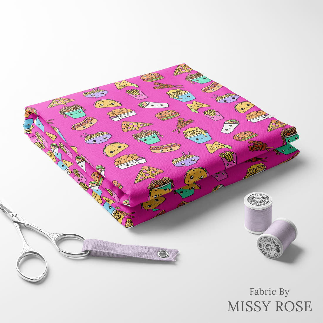 Studio Saturate Fabric 125 folded fabric stack with matching thread - pre-order fabric Australia | Fabric by Missy Rose