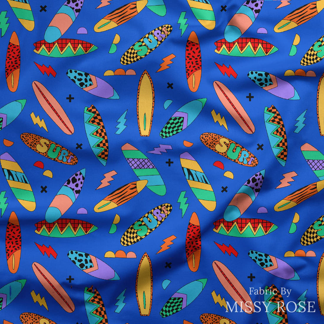 Studio Saturate Fabric 129 draped fabric mockup - custom printed fabric by the metre | Fabric by Missy Rose
