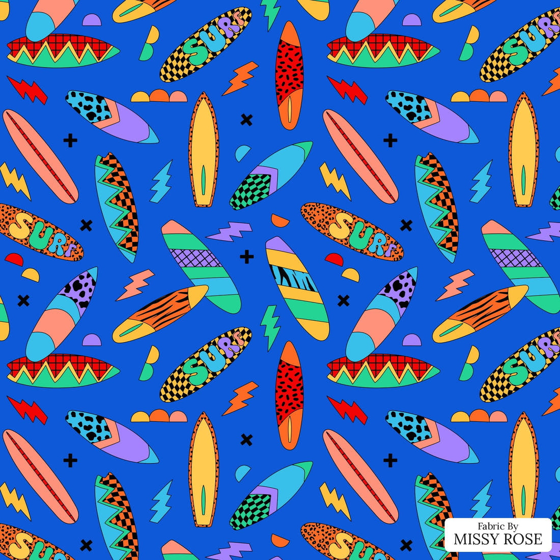 Studio Saturate Fabric 129 - flat view of the print, zoom in for detail | Fabric by Missy Rose