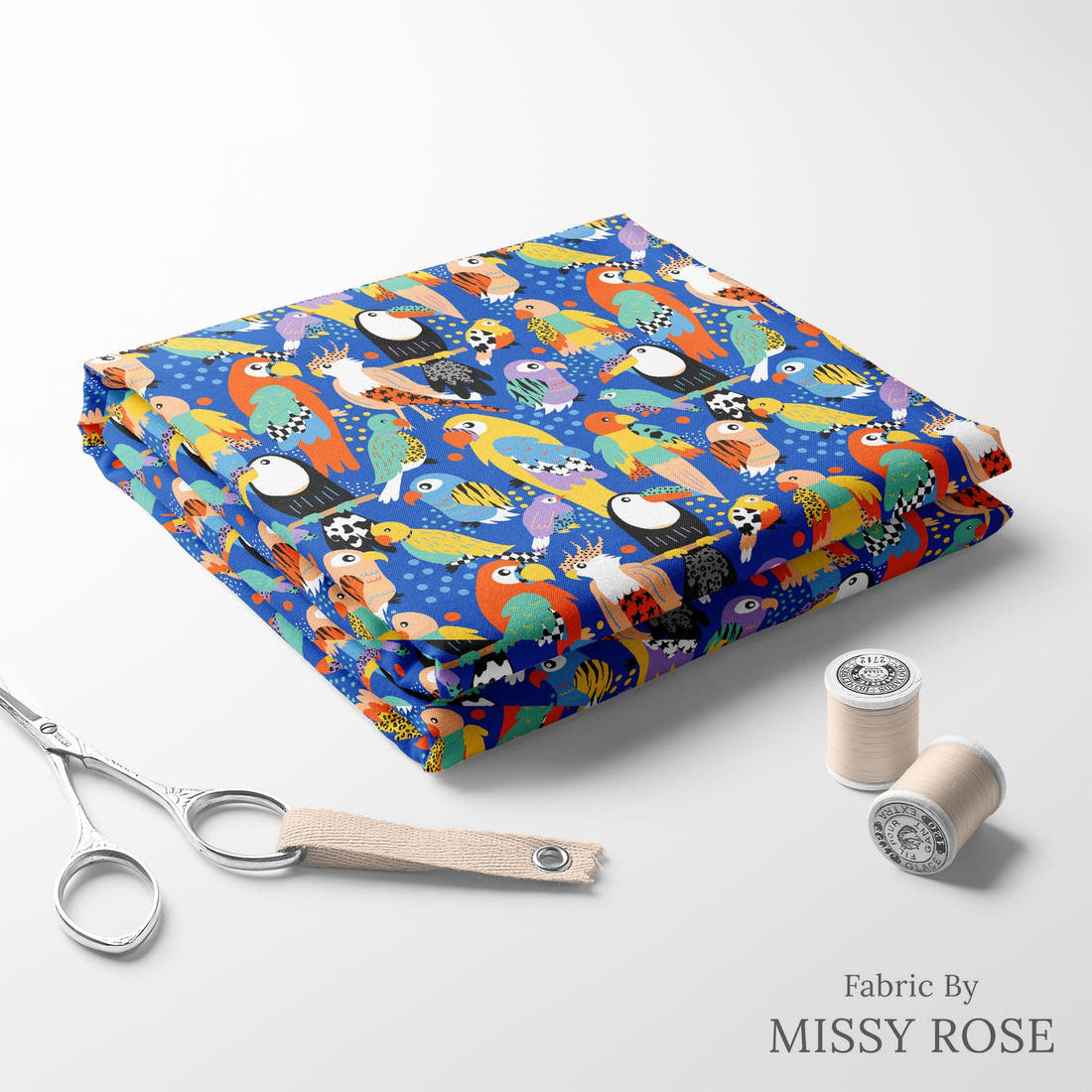 Studio Saturate Fabric 130 folded fabric stack with matching thread - pre-order fabric Australia | Fabric by Missy Rose