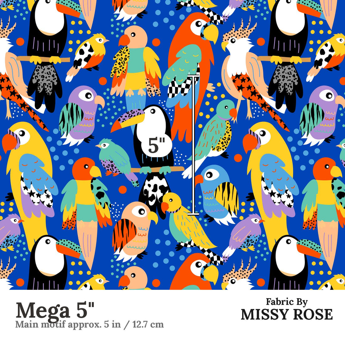Studio Saturate Fabric 130 Mega 5 inch print scale guide | Fabric by Missy Rose