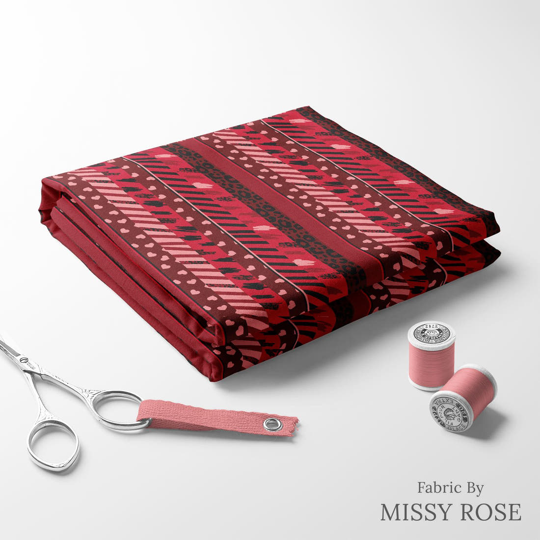 Studio Saturate Fabric 131 folded fabric stack with matching thread - pre-order fabric Australia | Fabric by Missy Rose