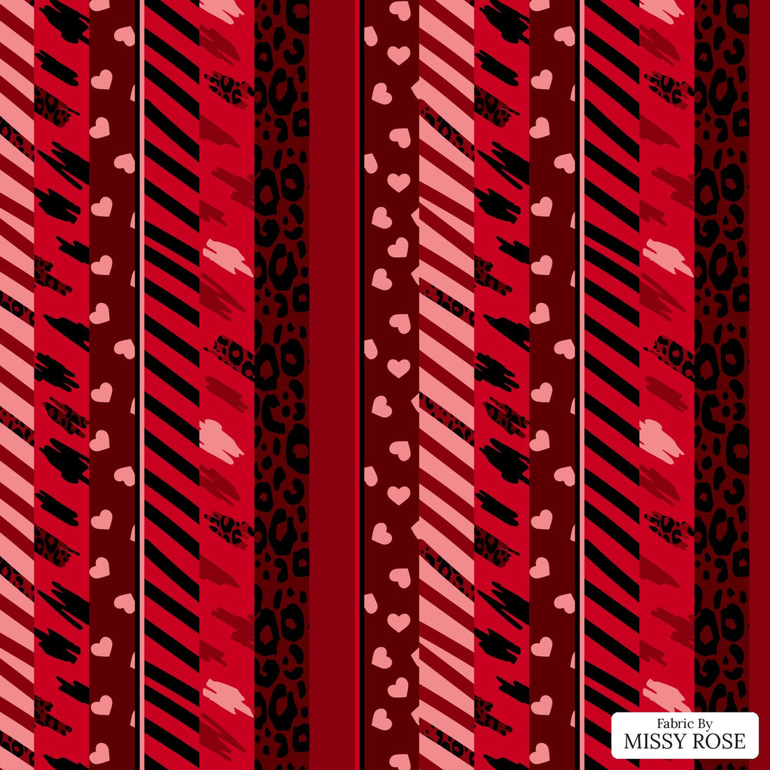 Studio Saturate Fabric 131 - flat view of the print, zoom in for detail | Fabric by Missy Rose