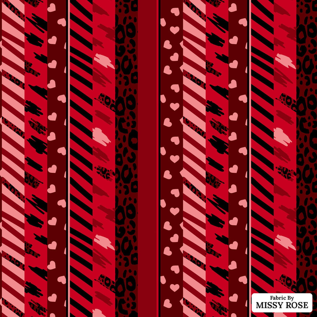 Studio Saturate Fabric 131 - flat view of the print, zoom in for detail | Fabric by Missy Rose