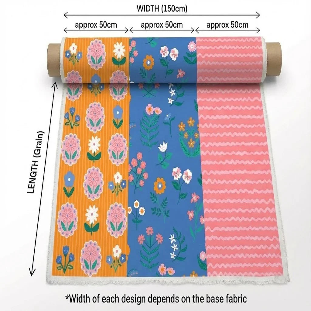 Trio Project Panel 02 fabric – custom printed pre-order fabric Australia | Fabric by Missy Rose