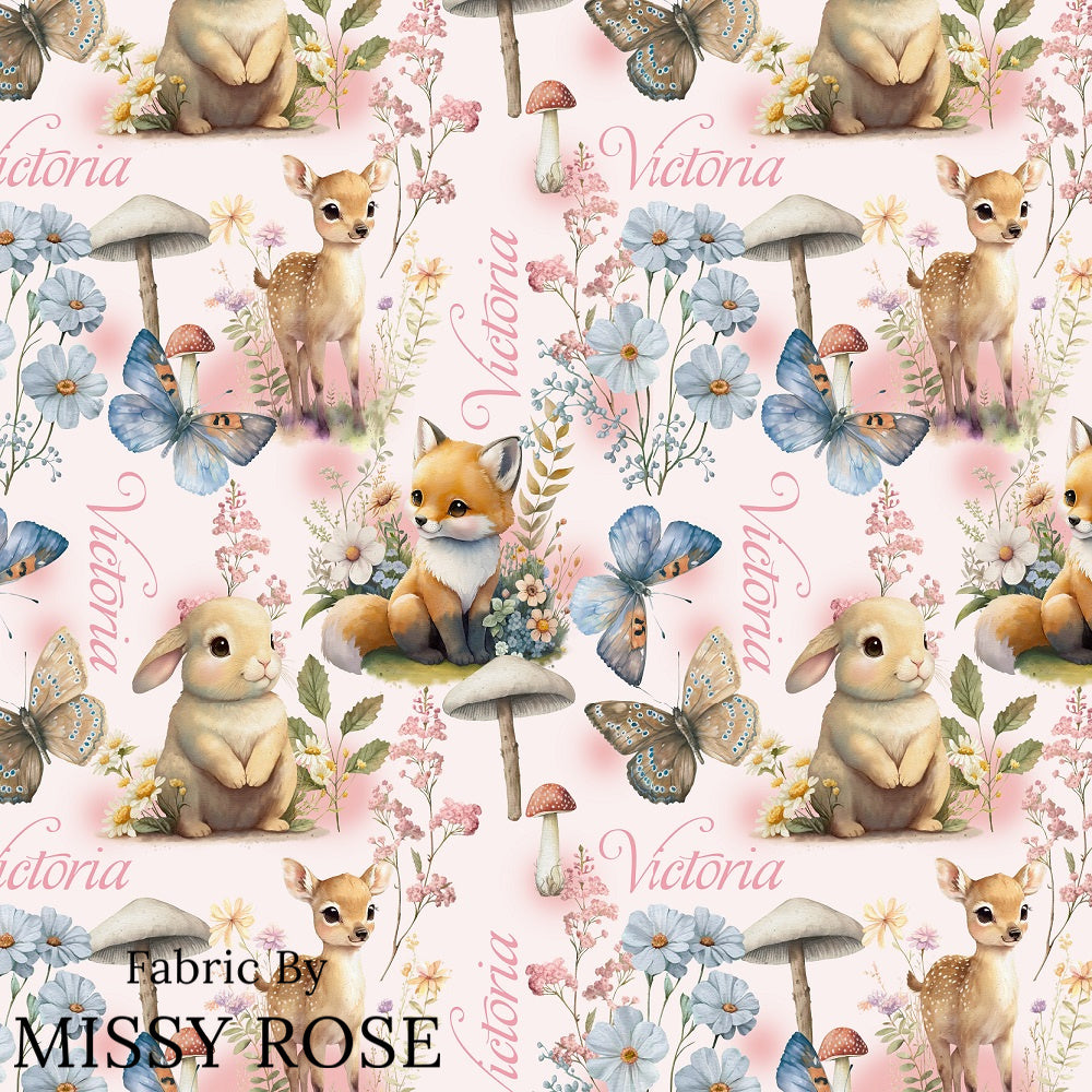 Customisable Name Fabric - Woodlands