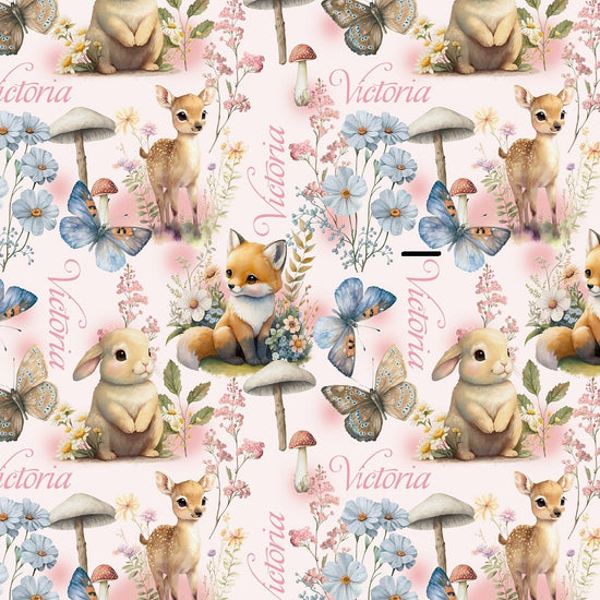 Customisable Name Fabric - Woodlands