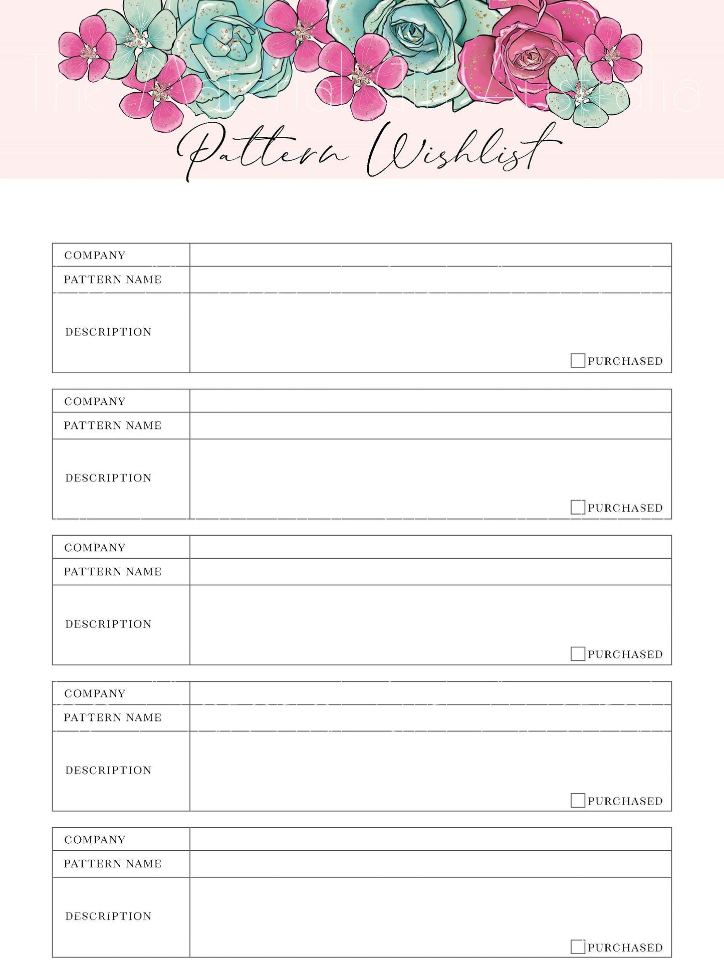 Missy Rose Sewing Planner