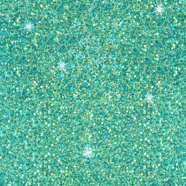 Unlimited Turquoise Glitter fabric – premium custom printed fabric for sewing | Fabric by Missy Rose