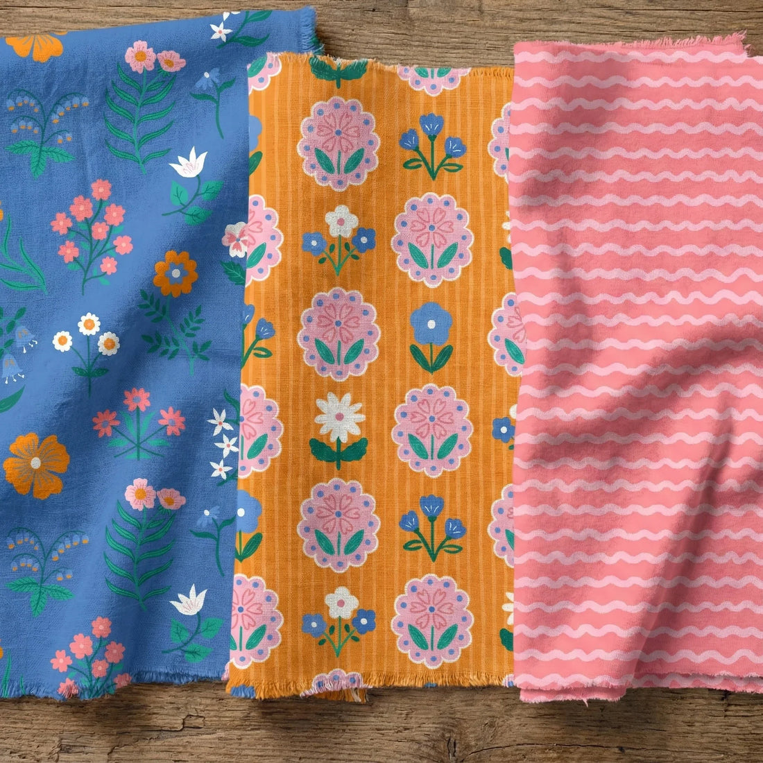 Trio Project Panel 02 fabric – custom printed pre-order fabric Australia | Fabric by Missy Rose