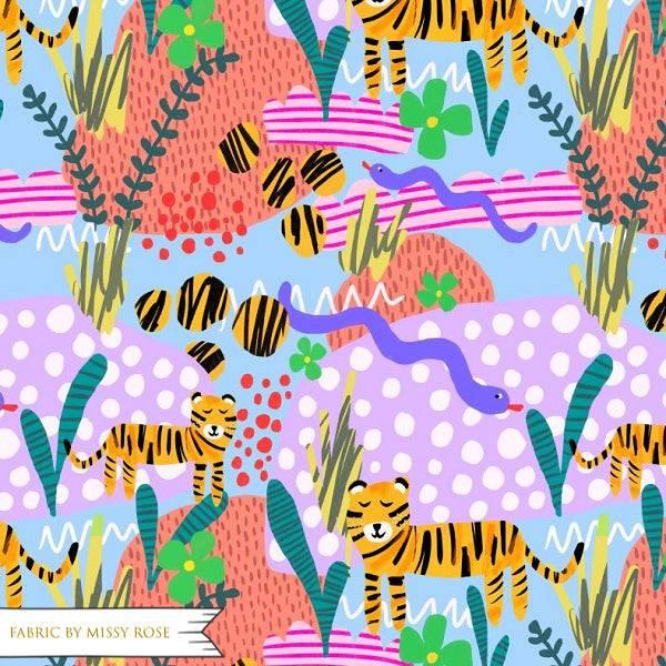 Load image into Gallery viewer, MEGA DM - Tiger Territory Blue 17 - Fabric by Missy Rose Pre-Order
