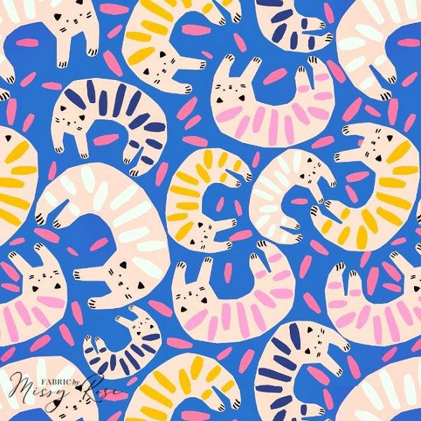 Design 13 - Retro Cats Fabric - Fabric by Missy Rose Pre-Order