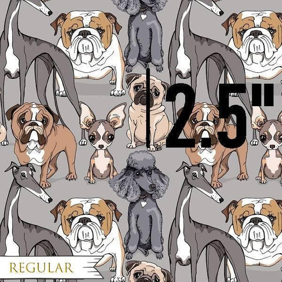 Design 5 - Grey Dogs Fabric - Fabric by Missy Rose Pre-Order