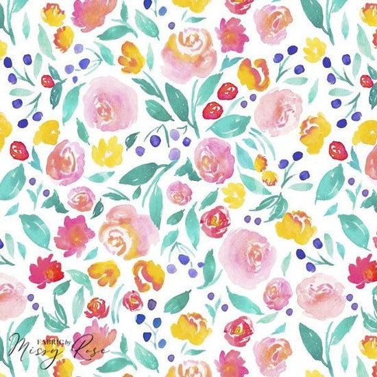 Design 7  - Pretty Floral Fabric - Fabric by Missy Rose Pre-Order