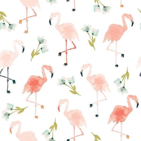 Indy Bloom Fabric Boho Beach Flamingo Paradise 06 – custom printed pre-order fabric Australia | Fabric by Missy Rose