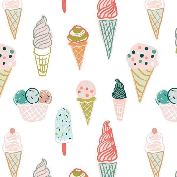 Indy Bloom Fabric Boho Beach Ice Cream Cone 05 – premium custom printed fabric for sewing | Fabric by Missy Rose