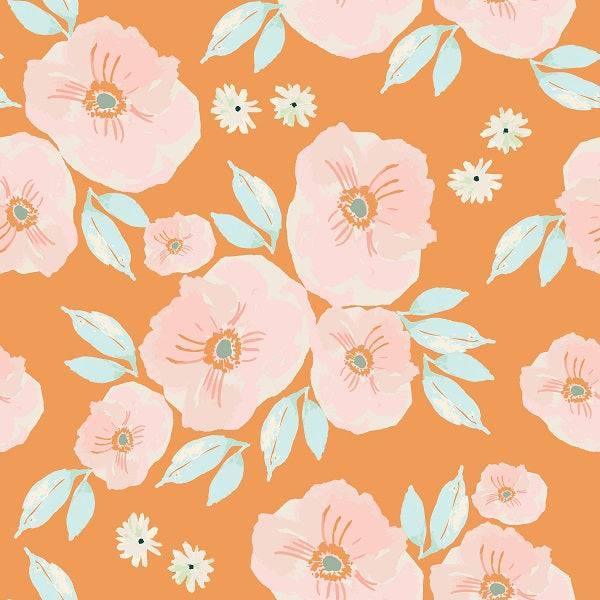 Indy Bloom Fabric Boho Beach Lilly Orange 03 – Australian custom printed fabric pre-order | Fabric by Missy Rose