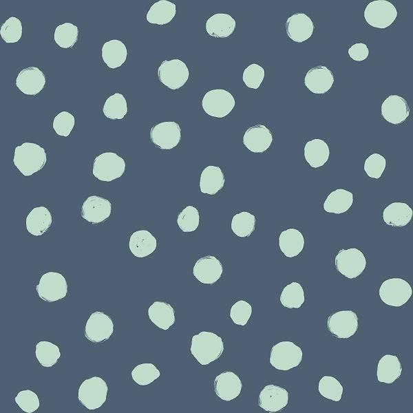 Indy Bloom Fabric Boho Beach Navy Teal Dot 22 – made-to-order custom fabric by the metre | Fabric by Missy Rose