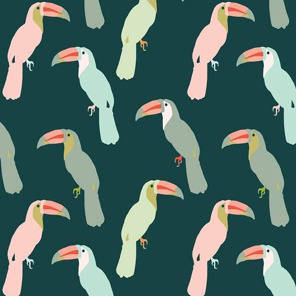 Indy Bloom Fabric Boho Beach Toucan 13 – made-to-order custom fabric by the metre | Fabric by Missy Rose