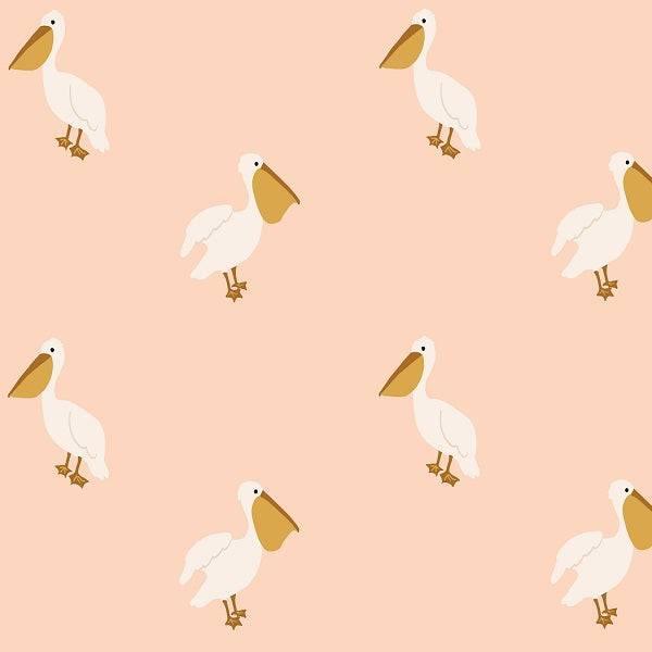 Indy Bloom Fabric Boho Pelican in Blush 13 – made-to-order custom fabric by the metre | Fabric by Missy Rose