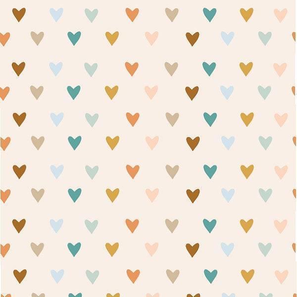 Indy Bloom Fabric Boho Rainbow Hearts 19 – Australian custom printed fabric pre-order | Fabric by Missy Rose
