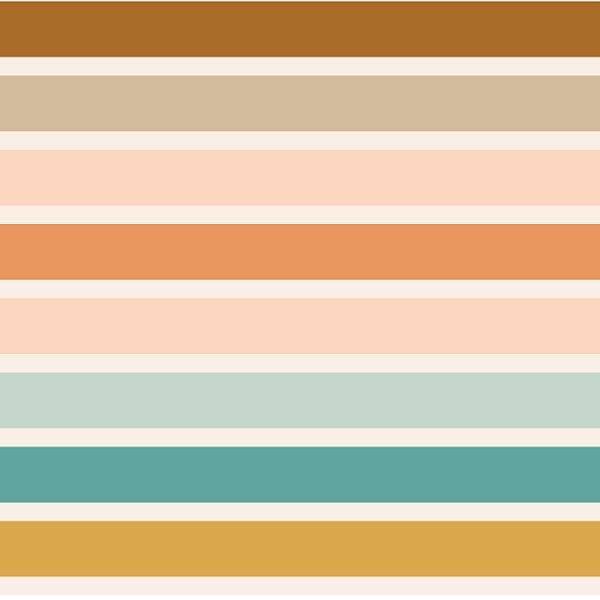 Indy Bloom Fabric Boho Rainbow Stripes 26 – custom printed pre-order fabric Australia | Fabric by Missy Rose