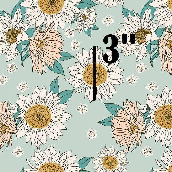 Indy Bloom Fabric Boho Sunflowers in Aqua 22 – pre-order designer fabric Australia | Fabric by Missy Rose