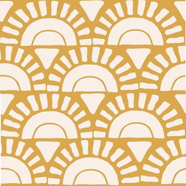 Indy Bloom Fabric Boho Sunshine in Golden 25 – Australian custom printed fabric pre-order | Fabric by Missy Rose