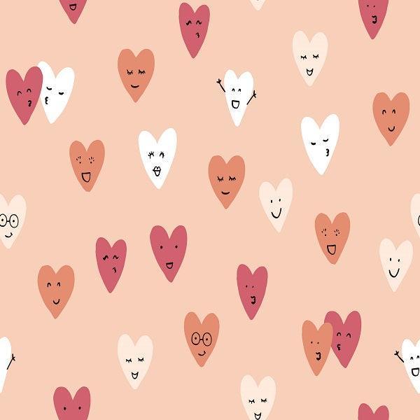 Indy Bloom Fabric Candy Crush Happy Hearts in Blush 06 – made-to-order custom fabric by the metre | Fabric by Missy Rose