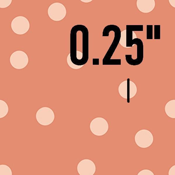Indy Bloom Fabric Candy Crush Peach Polka on Coral -13 – made-to-order custom fabric by the metre | Fabric by Missy Rose