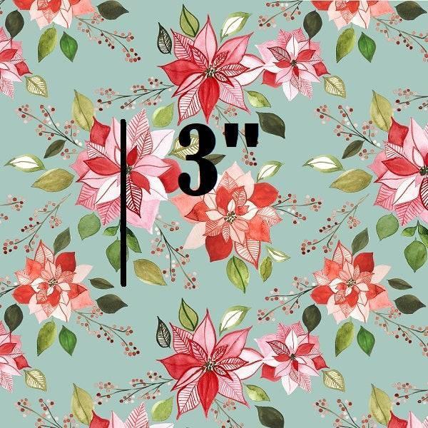Indy Bloom Fabric Christmas Poinsettia Blue 59 – made-to-order custom fabric by the metre | Fabric by Missy Rose