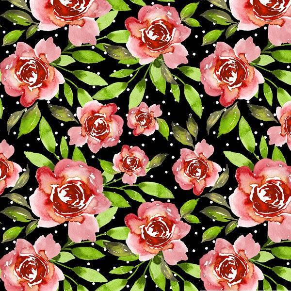 IB Christmas - Black Rosie 23 - Fabric by Missy Rose Pre-Order