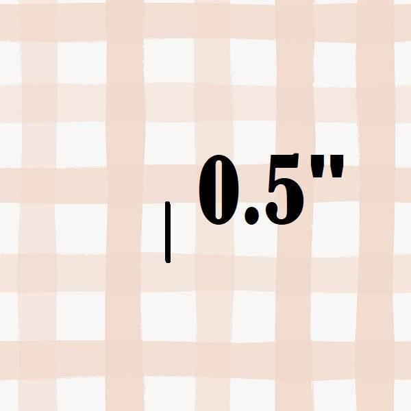 IB Christmas - Gingham in White/Blush 50 - Fabric by Missy Rose Pre-Order