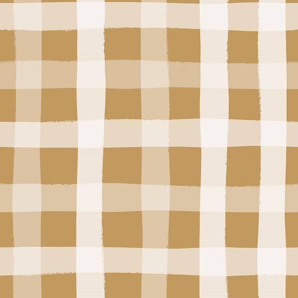 Indy Bloom Fabric Christmas Gingham in Gold 52 – pre-order designer fabric Australia | Fabric by Missy Rose