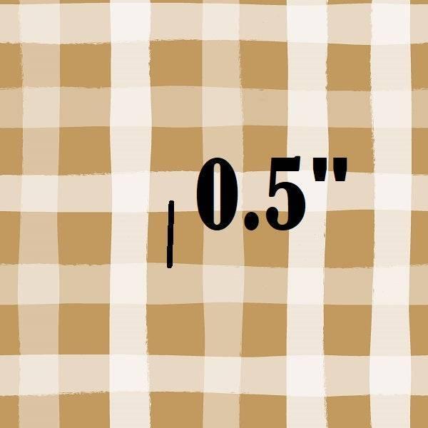 Indy Bloom Fabric Christmas Gingham in Gold 52 – custom printed pre-order fabric Australia | Fabric by Missy Rose
