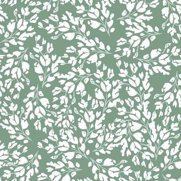 Indy Bloom Fabric Christmas Green Floral Frost 30 – pre-order designer fabric Australia | Fabric by Missy Rose