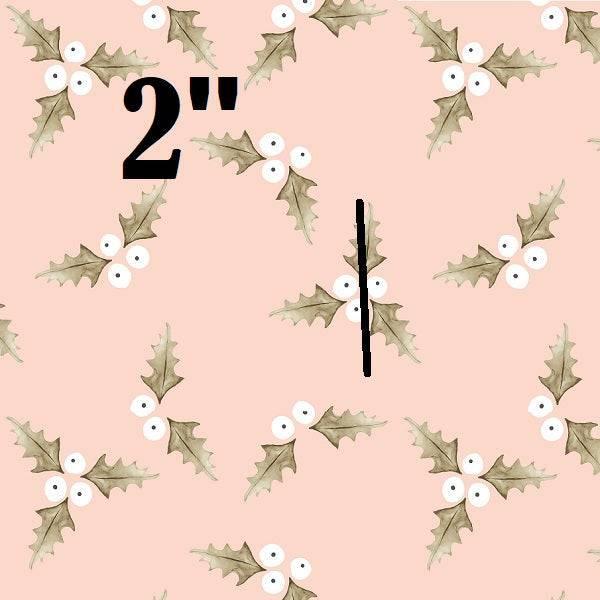Indy Bloom Fabric Christmas Holly Blush 10 – custom printed pre-order fabric Australia | Fabric by Missy Rose