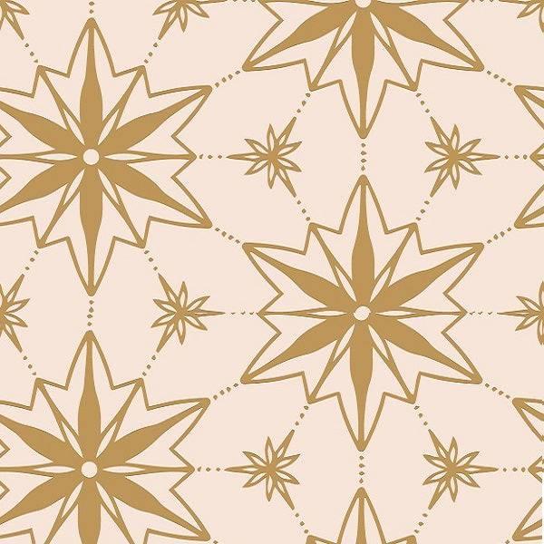 IB Christmas - Ornament stars in Blush 14 - Fabric by Missy Rose Pre-Order