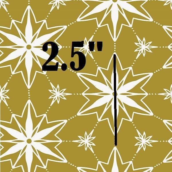 Indy Bloom Fabric Christmas Ornament stars in Mustard 12 – pre-order designer fabric Australia | Fabric by Missy Rose
