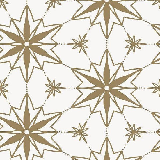 IB Christmas - Ornament stars in White 16 - Fabric by Missy Rose Pre-Order