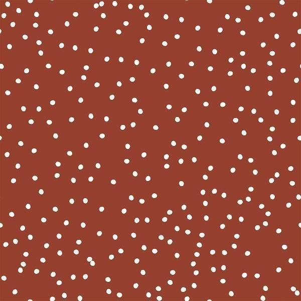 Indy Bloom Fabric Christmas Rusty Red Snow 37 – Australian custom printed fabric pre-order | Fabric by Missy Rose