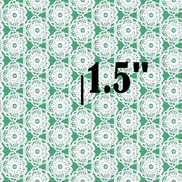 Indy Bloom Fabric Christmas Santa Lace Green 26 – made-to-order custom fabric by the metre | Fabric by Missy Rose