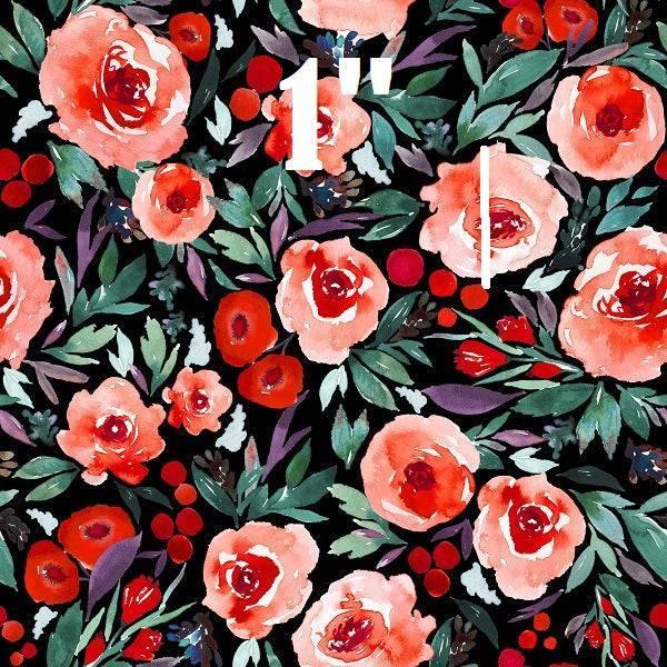 Indy Bloom Fabric Christmas Summer Berry Black 28 – premium custom printed fabric for sewing | Fabric by Missy Rose