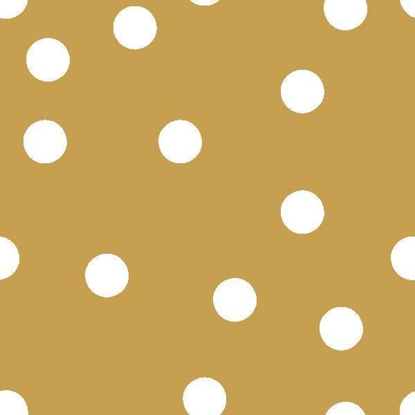 Indy Bloom Fabric Daisy Dreams Dots on Gold 10 – premium custom printed fabric for sewing | Fabric by Missy Rose