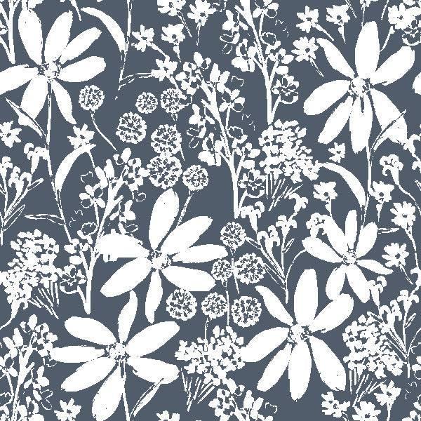 Indy Bloom Fabric Daisy Dreams Lace in Navy 03 – Australian custom printed fabric pre-order | Fabric by Missy Rose